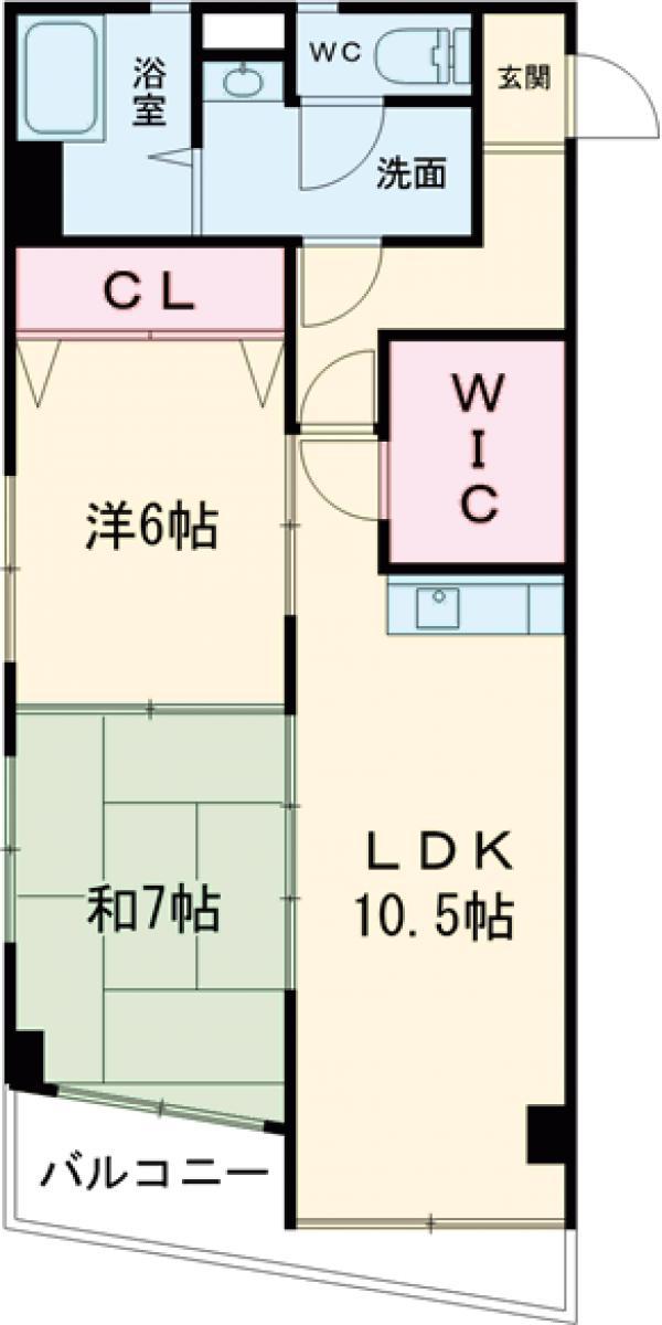 あさひレジデンス弐番館 イースト(2SLDK/3階)の間取り写真