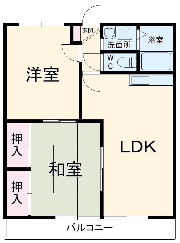 マンションリゾート柴(2LDK/3階)の間取り写真