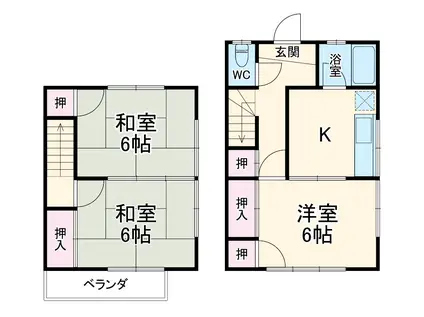 湘光テラス(3DK)の間取り写真