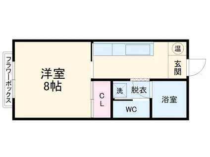 ウインズ名城(1K/2階)の間取り写真