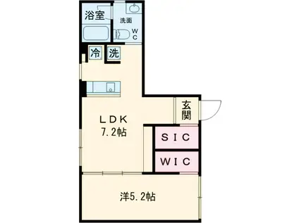 LUMIEC UN SAKURASHINMACHI NORT(1LDK/3階)の間取り写真