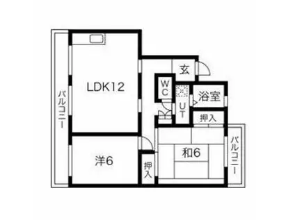 フラワービレッジ(2LDK/1階)の間取り写真
