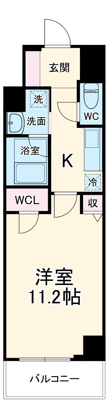 アーバンパーク日吉(1K/3階)の間取り写真