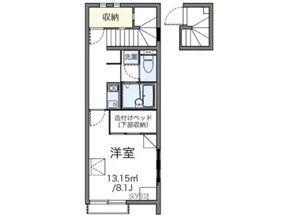 レオネクストケントコート(1K/2階)の間取り写真