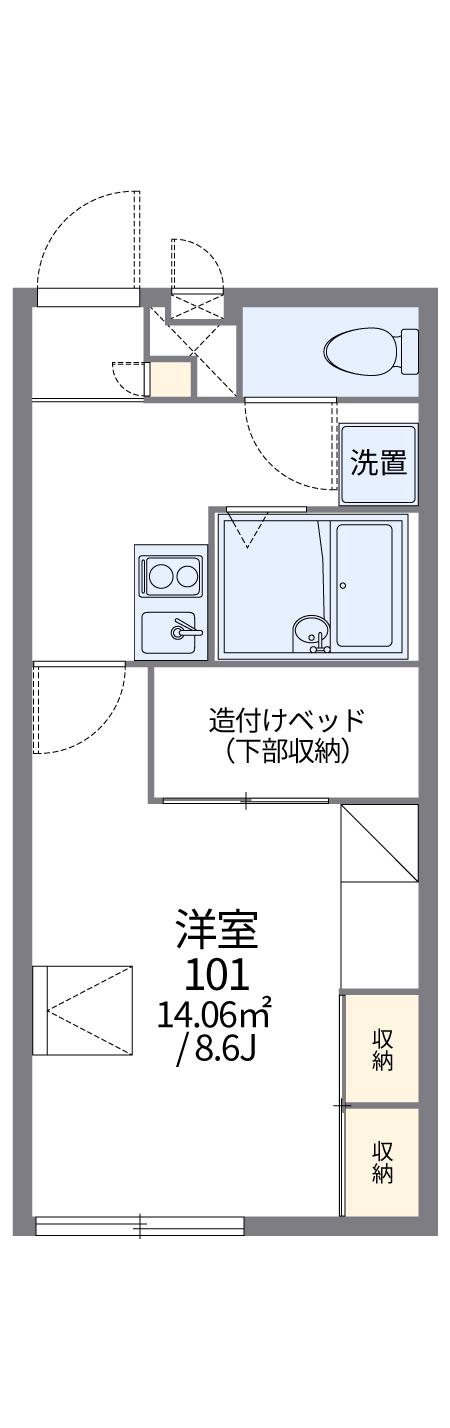 レオパレスBEL AIR 市原(1K/2階)の間取り写真
