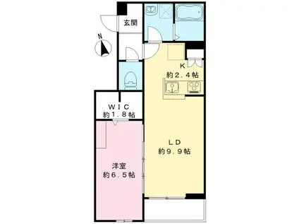 フローレス(1LDK/3階)の間取り写真