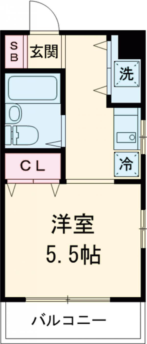 メゾン千代田(1K/2階)の間取り写真
