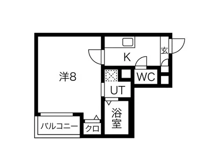 JACK NISHIKI Ⅰ(1K/3階)の間取り写真