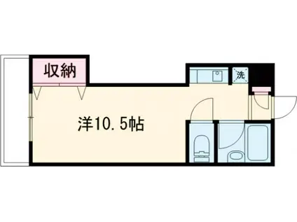 リズ松が丘(ワンルーム/2階)の間取り写真