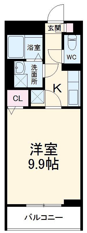 リコルテ長沼(1K/1階)の間取り写真