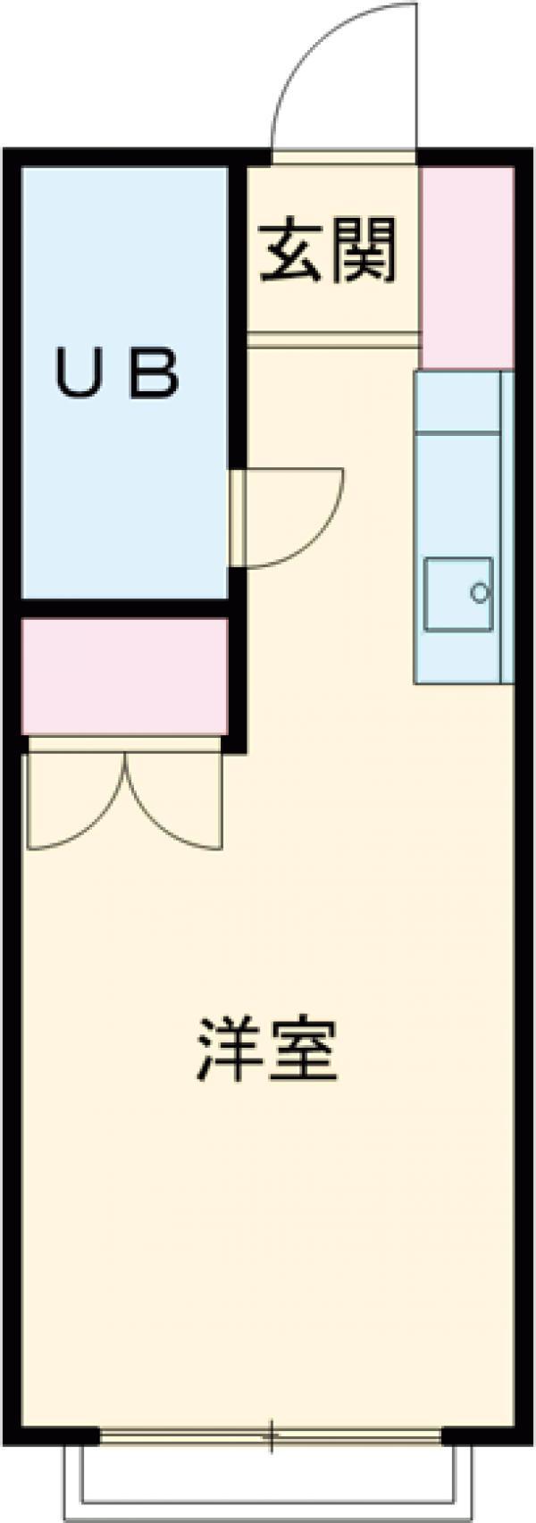 エステートピア瀬戸(ワンルーム/1階)の間取り写真