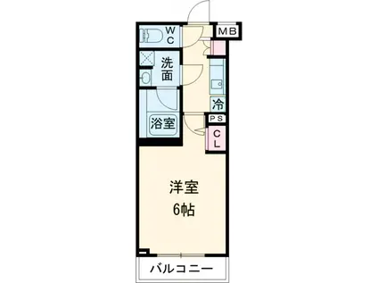 DIPS綾瀬(1K/2階)の間取り写真