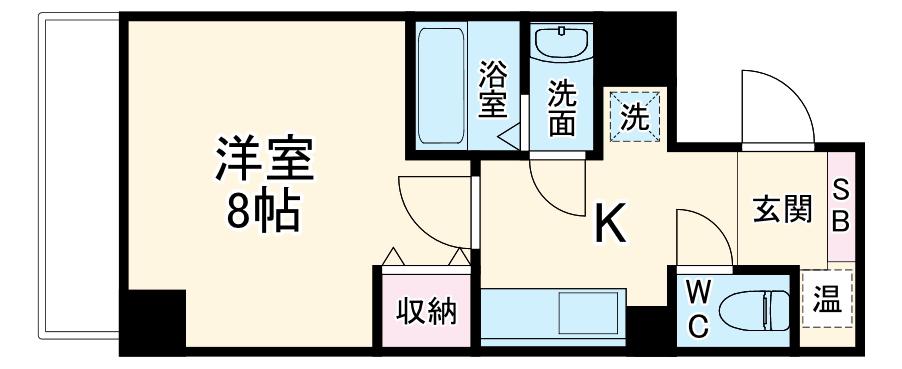 CASA FLUENTE(1K/2階)の間取り写真