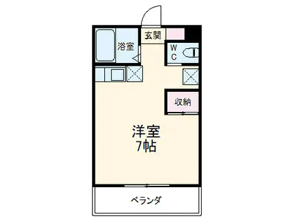 朝日ホーム山野(ワンルーム/2階)の間取り写真