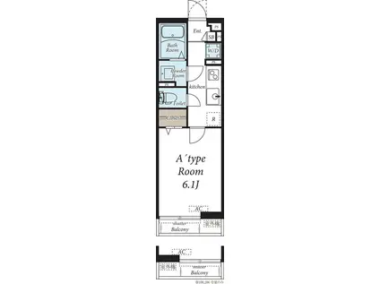 アーバンパレス5号館(1K/1階)の間取り写真