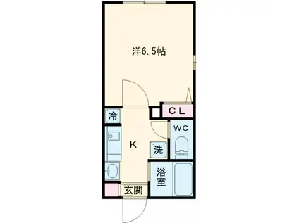 グランテラス西綾瀬(1K/4階)の間取り写真