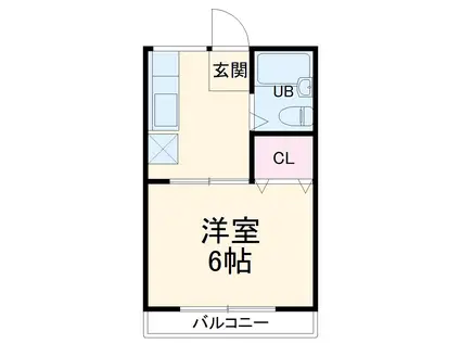 パークサイド初富(1K/2階)の間取り写真