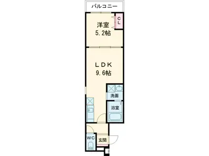 フジパレス西取石Ⅱ番館(1LDK/1階)の間取り写真