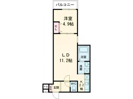 フジパレス西取石Ⅱ番館(1LDK/1階)の間取り写真