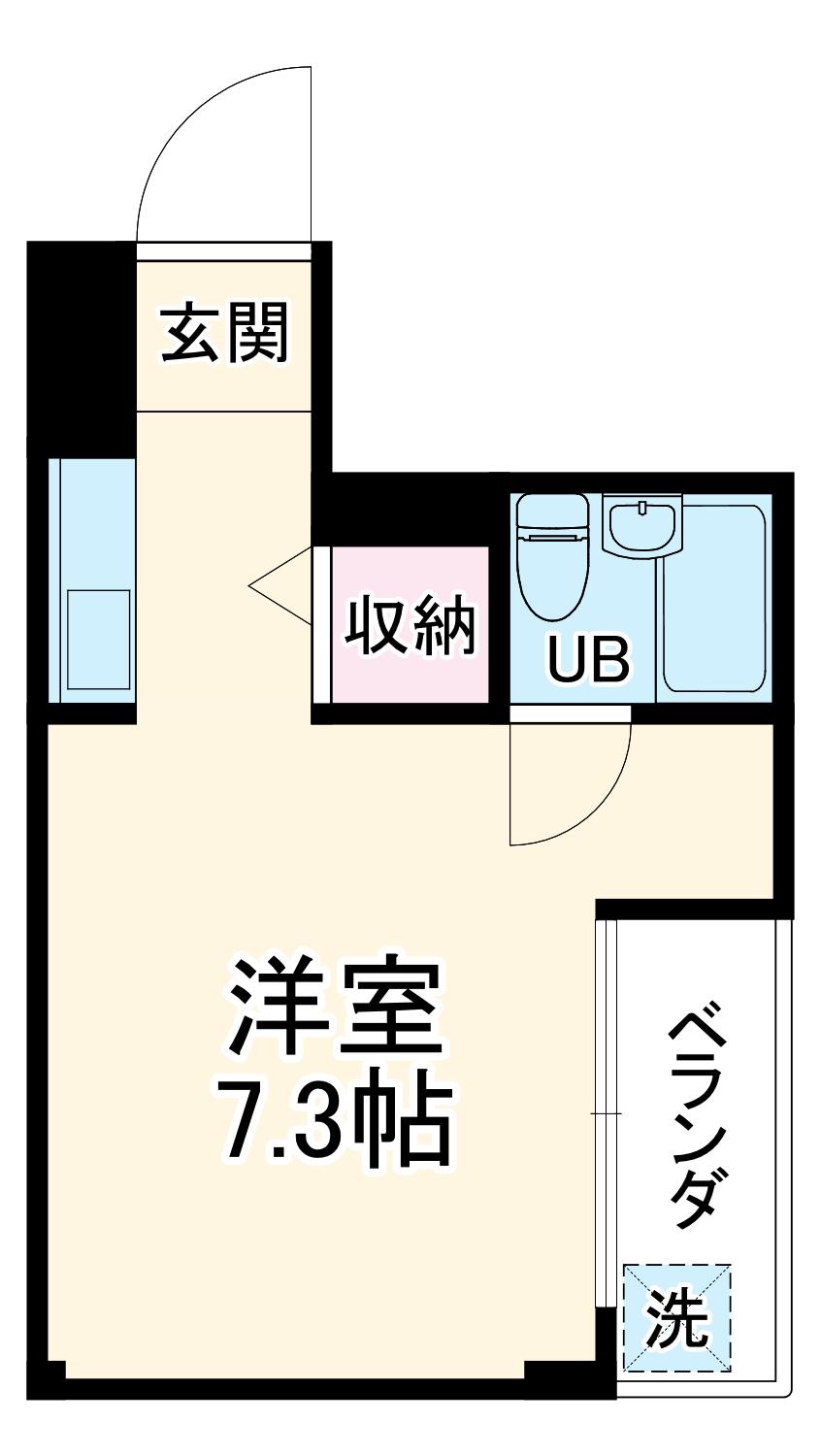 シェソワ赤山(ワンルーム/1階)の間取り写真