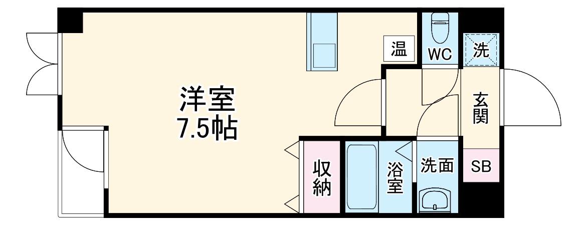 CASA FLUENTE(ワンルーム/3階)の間取り写真