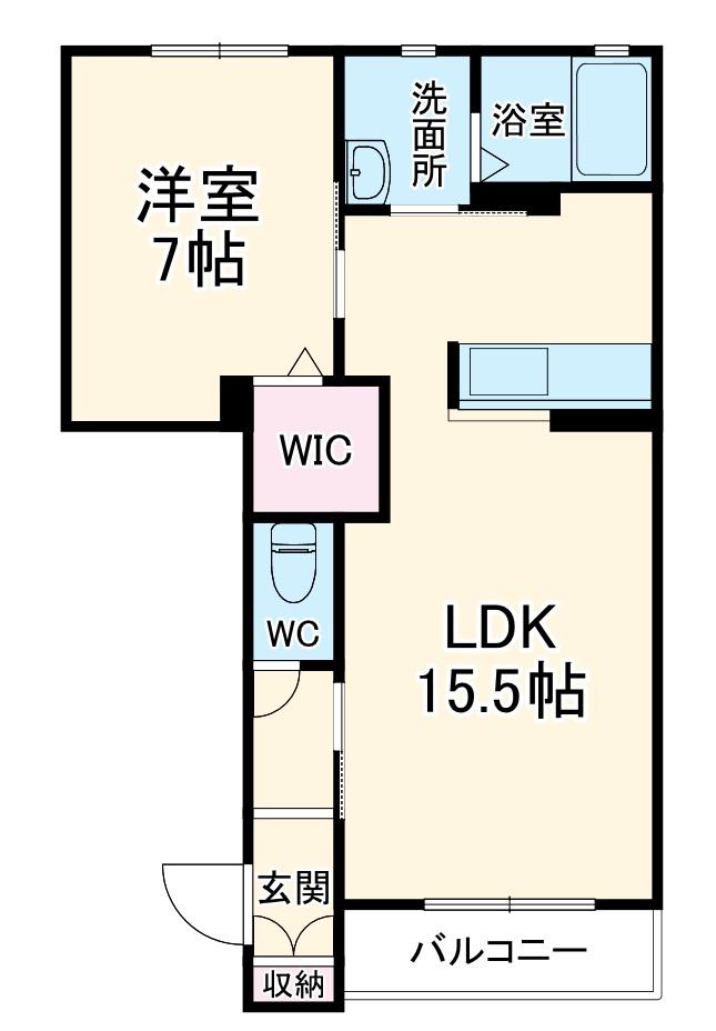 CEREZOCOLINEⅤ(1LDK/1階)の間取り写真