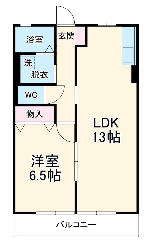 ラ・メゾン・オレンジ(1LDK/2階)の間取り写真