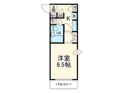 坂戸ダイカンプラザシティⅡ(1K/3階)の間取り写真