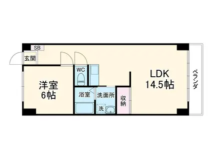 グランクレーア本陣(1LDK/3階)の間取り写真