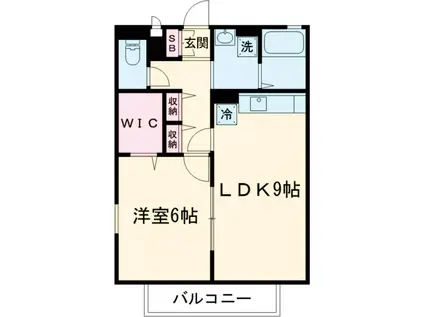 メゾン・ソレーユ(1LDK/1階)の間取り写真