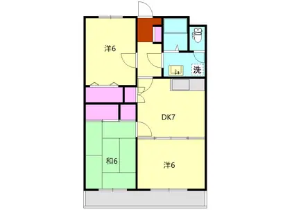 CERES IWAHARA(3DK/3階)の間取り写真