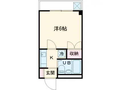 カーサ・ブランカ綾瀬(1K/2階)の間取り写真