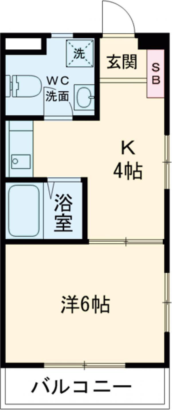 ビスタ新庄ハイツⅡ(1K/3階)の間取り写真