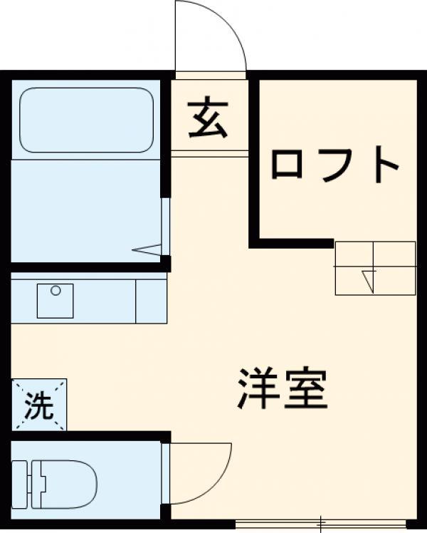 丸山ハイツ(ワンルーム/3階)の間取り写真
