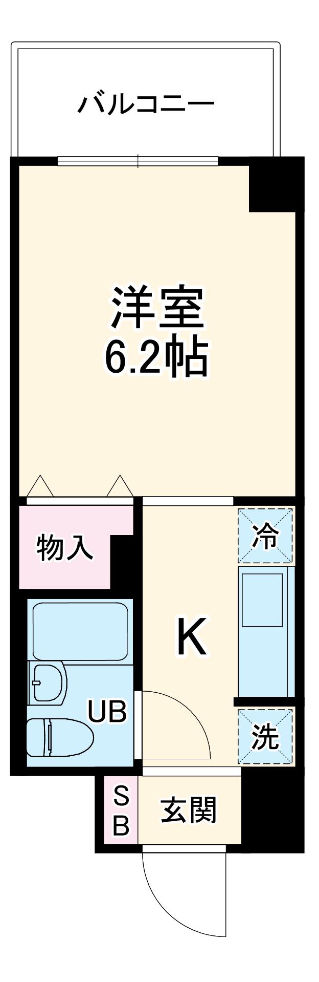 リヴェールMK(ワンルーム/2階)の間取り写真