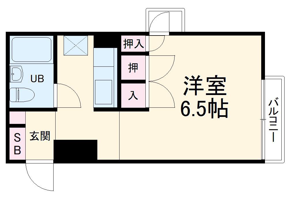 ARECX五井(1K/5階)の間取り写真