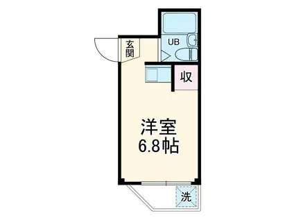 カーサソフィアⅣ(ワンルーム/3階)の間取り写真