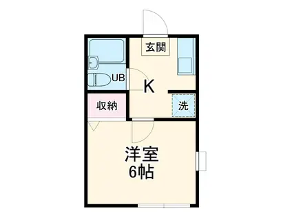 メゾンヴァンベール(1K/1階)の間取り写真