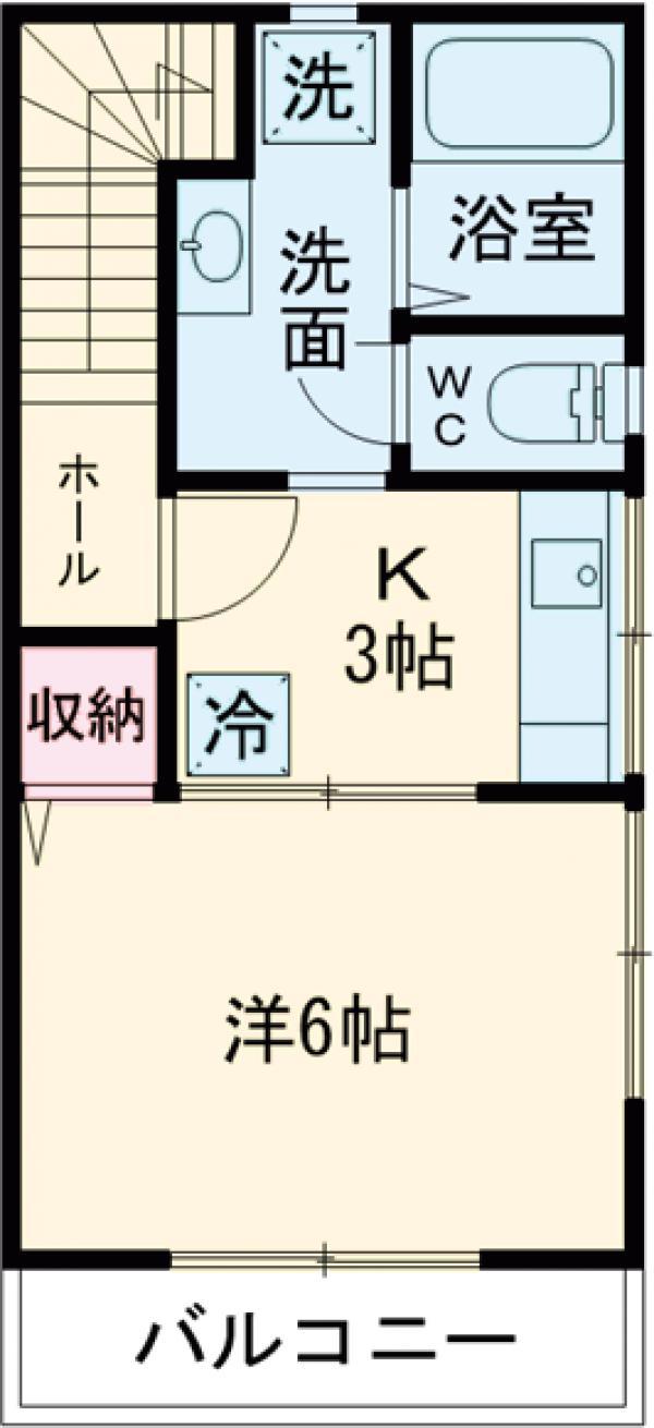 フォレストハウス(1K/2階)の間取り写真
