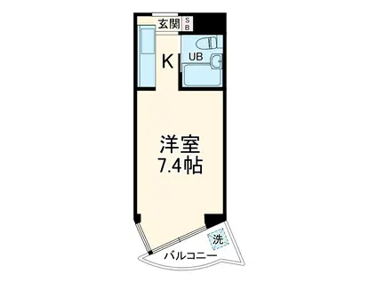 DAIHO PLAZA相模原 Ⅱ(1K/2階)の間取り写真