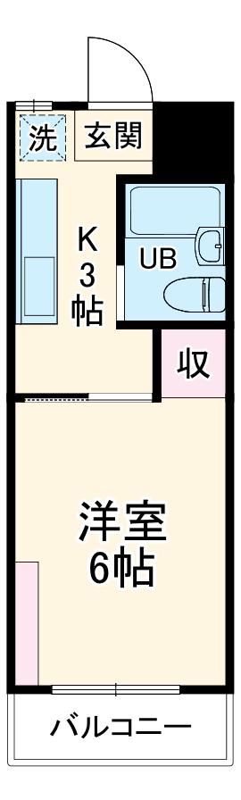 佐鳴台テニスビレッジ(1K/1階)の間取り写真