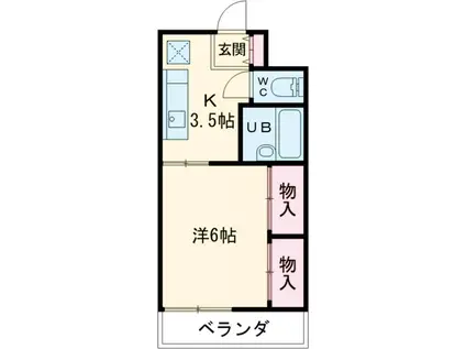 福原トータス(1K/2階)の間取り写真
