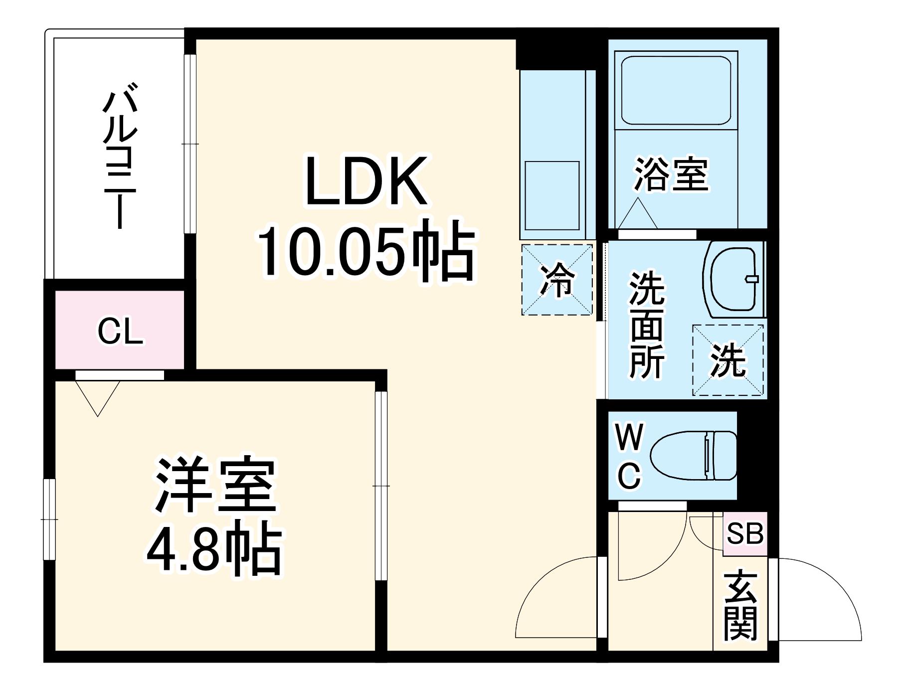 JACK USHIDATEⅠ(1LDK/3階)の間取り写真