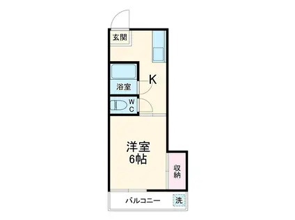 白樺コーポ(1K/1階)の間取り写真