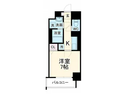 レジデンス ユウキ(1K/2階)の間取り写真