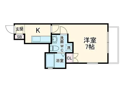 グランドーリア大宮松原(1K/2階)の間取り写真