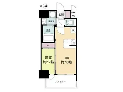 セレニテ新大阪ミラク壱番館(1DK/6階)の間取り写真