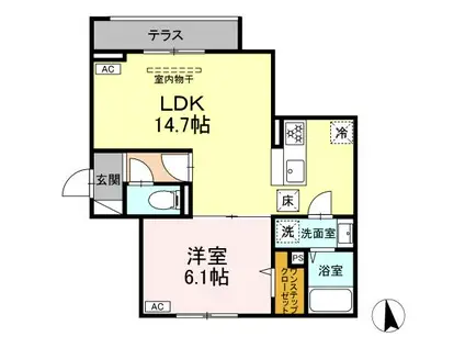 グラナーデ貫井(1LDK/3階)の間取り写真