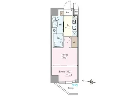 ロイジェント練馬高野台(2K/6階)の間取り写真