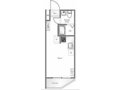 セントヒルズ三軒茶屋(ワンルーム/3階)の間取り写真